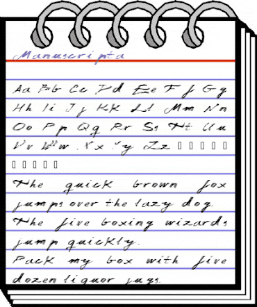 Manuscripta Regular animated font preview