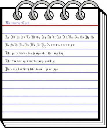 ManuscriptOpen Regular animated font preview