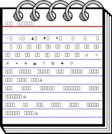 Map Symbols Regular animated font preview