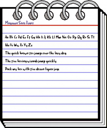 Maqueen Sans Regular animated font preview