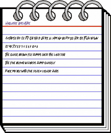 Maquire Regular animated font preview