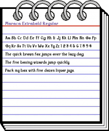 Maraca Extrabold Regular animated font preview Maraca Extrabold Regular animated font preview