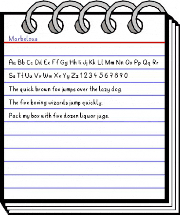 Marbelous Regular animated font preview