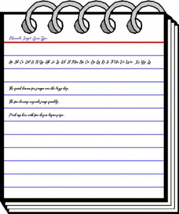 Marcela Script Regular animated font preview