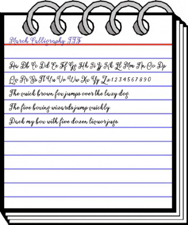 March Calligraphy Regular animated font preview