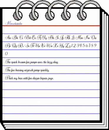 Marchanda Regular animated font preview