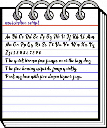 Marchelina Script Marchelina Script animated font preview