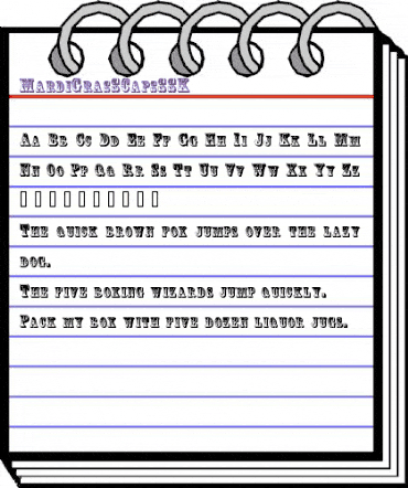MardiGrasSCapsSSK Regular animated font preview MardiGrasSCapsSSK Regular animated font preview