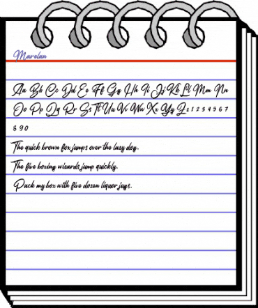 Marelan Regular animated font preview