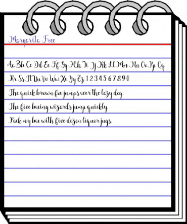 Margarita Free Regular animated font preview