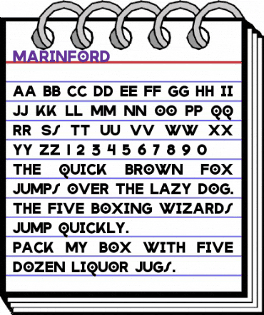 marinford af animated font preview