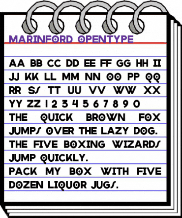 marinford af animated font preview