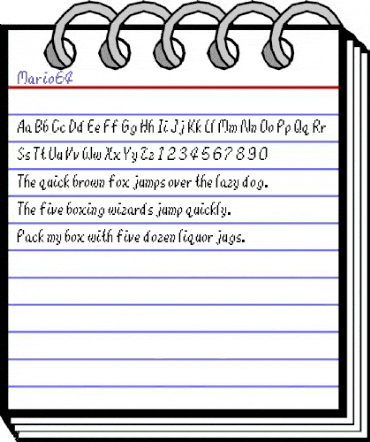 Mario64 Regular animated font preview