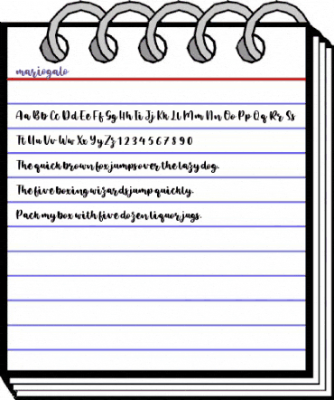 mariogalo Regular animated font preview