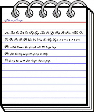 Marisa Script Regular animated font preview Marisa Script Regular animated font preview