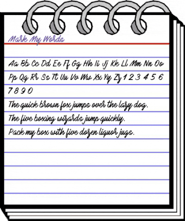 Mark My Words Regular animated font preview Mark My Words Regular animated font preview