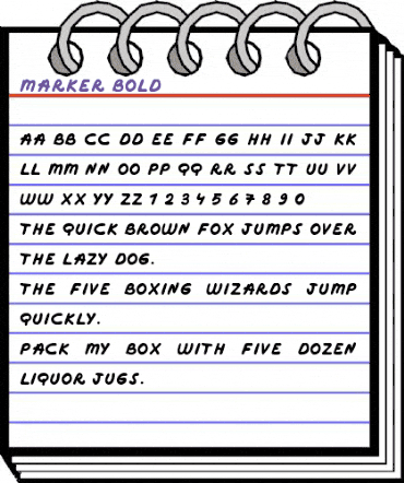Marker Bold Regular animated font preview