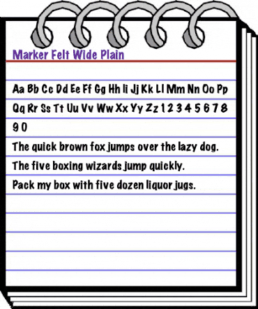 MarkerFeltWide-Plain Regular animated font preview