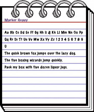 Marker Heavy Regular animated font preview