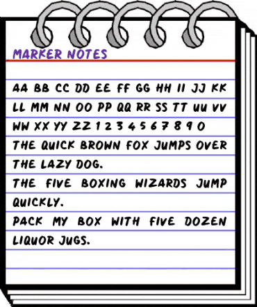Marker Notes Regular animated font preview