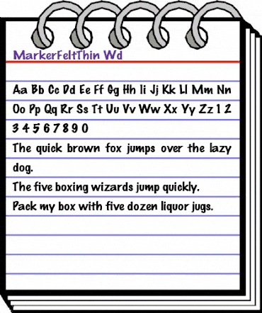 MarkerFeltThin Wd Regular animated font preview