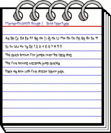 MarkerNo3HUN Rough I - Bold animated font preview