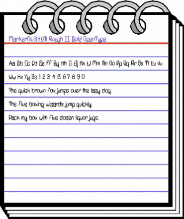 MarkerNo3HUN Rough II Bold animated font preview