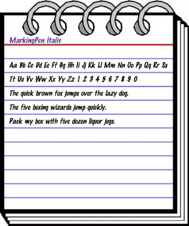 MarkingPen Italic animated font preview