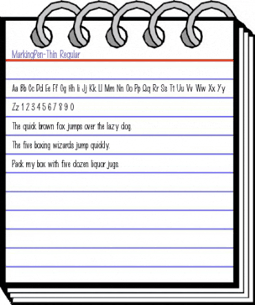 MarkingPen-Thin Regular animated font preview