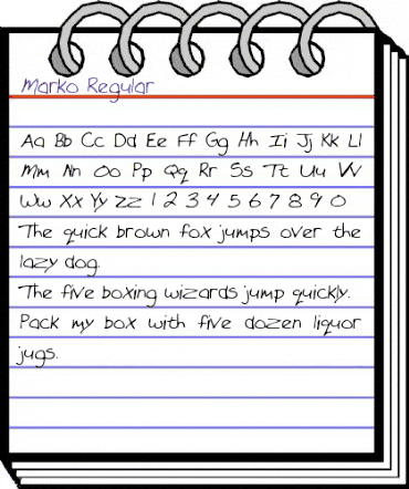 Marko Regular animated font preview