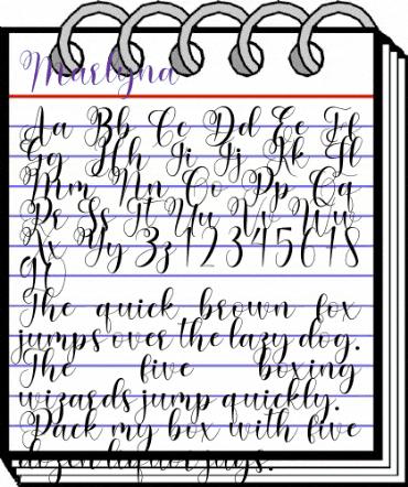 Marlyna Regular animated font preview