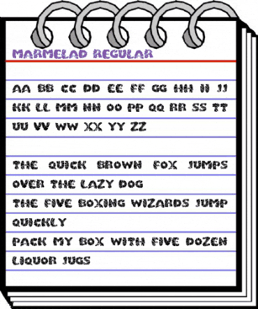 Marmelad Regular animated font preview