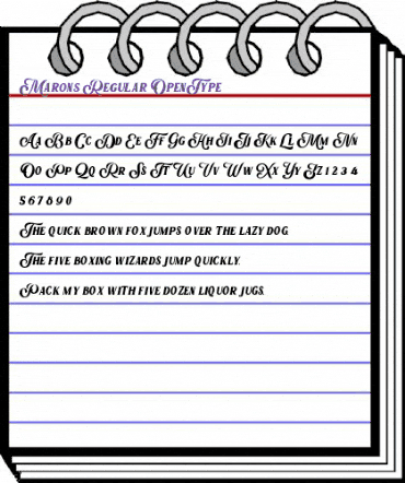 Marons Regular animated font preview