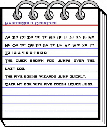 Maroon Bold Bold animated font preview