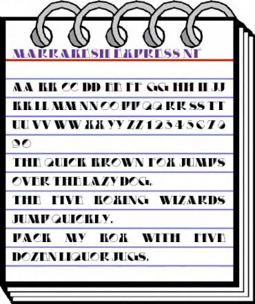 Marrakesh Express NF Regular animated font preview
