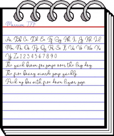 Marrisa Regular animated font preview