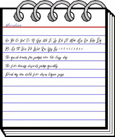 Marrylines Regular animated font preview