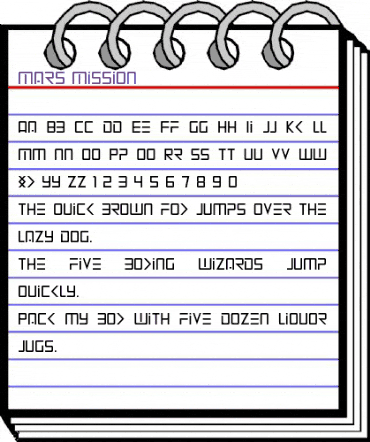 Mars Mission Regular animated font preview