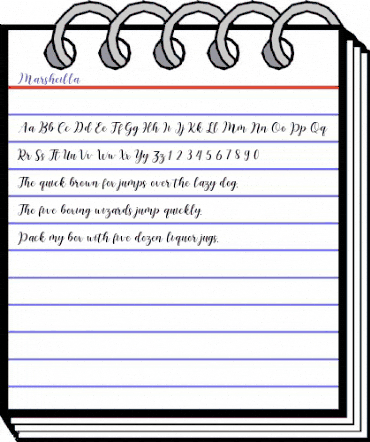 Marsheilla Regular animated font preview