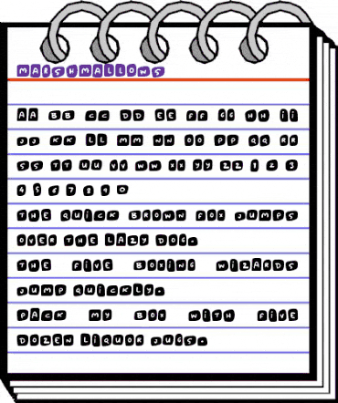 Marshmallows Regular animated font preview