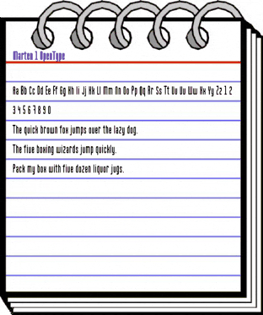 Marten Regular animated font preview