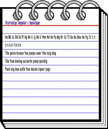 MartenCyr-Regular Regular animated font preview