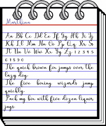 Marthina Regular animated font preview