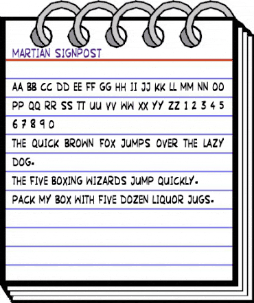 Martian Signpost Regular animated font preview Martian Signpost Regular animated font preview