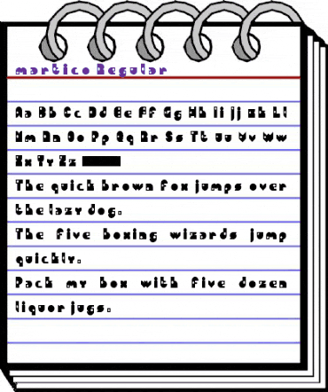 martico Regular animated font preview