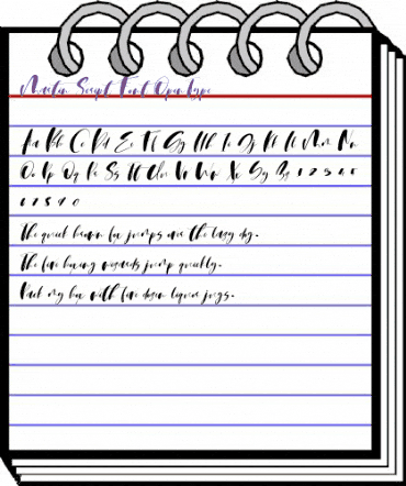 Martin Script Font Regular animated font preview