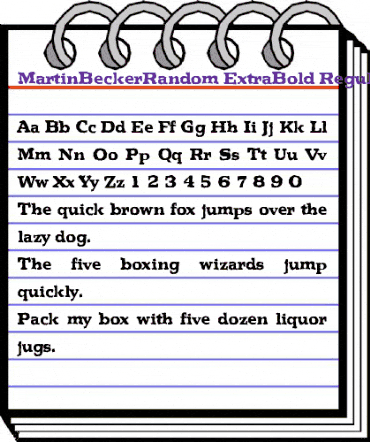 MartinBeckerRandom-ExtraBold Regular animated font preview