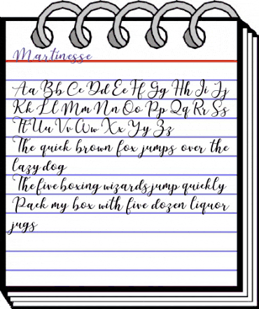 Martinesse Regular animated font preview