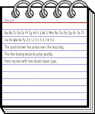 Marvel Regular animated font preview