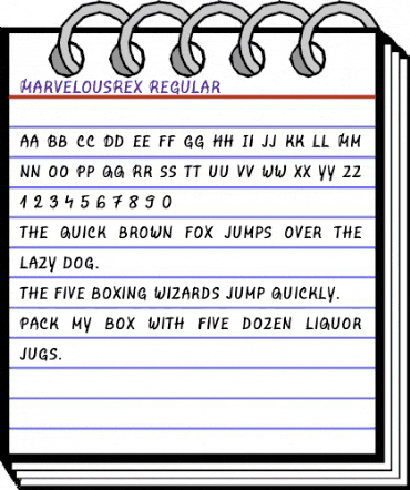 Marvelous Rex Regular Regular animated font preview Marvelous Rex Regular Regular animated font preview